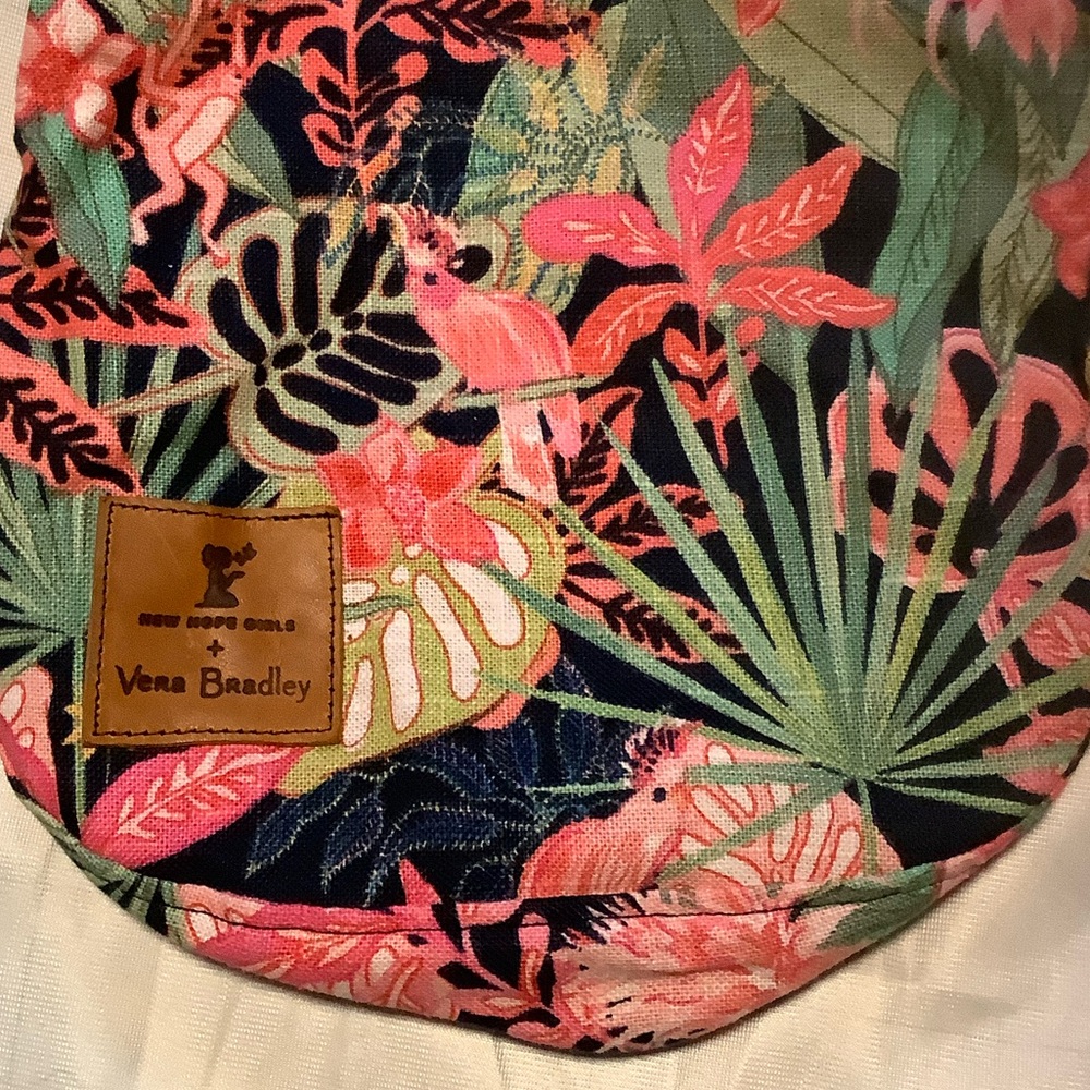 Vera Bradley Pink and Green Tropical Print Bag